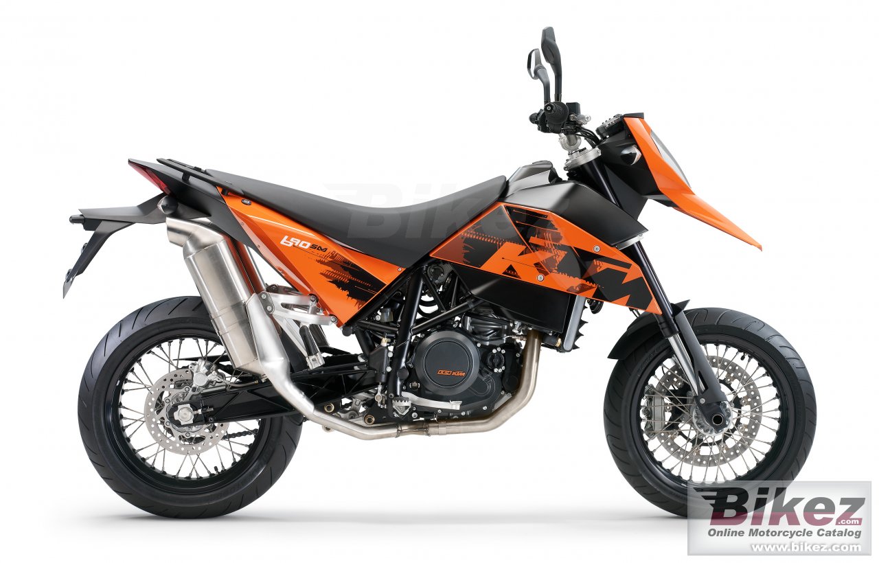 Big KTM 690 supermoto picture and wallpaper from Bikez.com